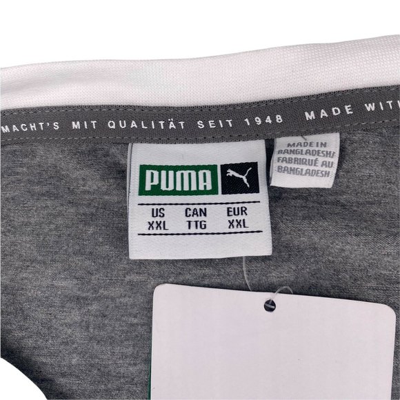 Puma Iconic T7 Men's Slim Tee Mens XXL Heather Grey TL4250 Casual Sport Shirt - Picture 5 of 6
